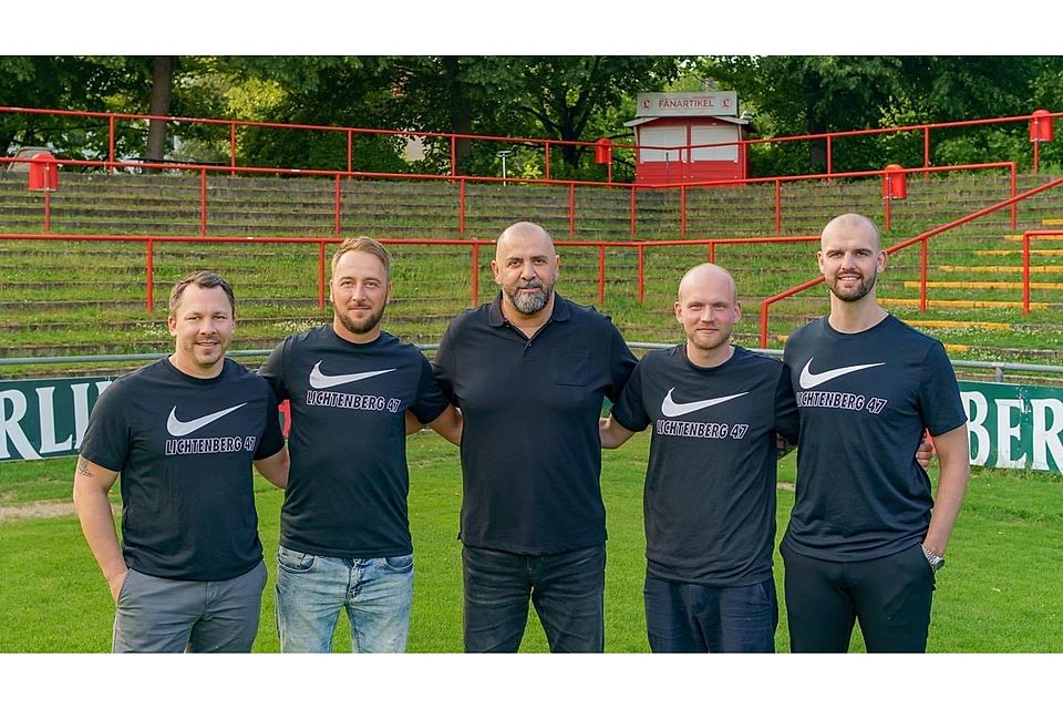 Das neue Trainerteam und die sportliche Leitung von Lichtenberg 47.