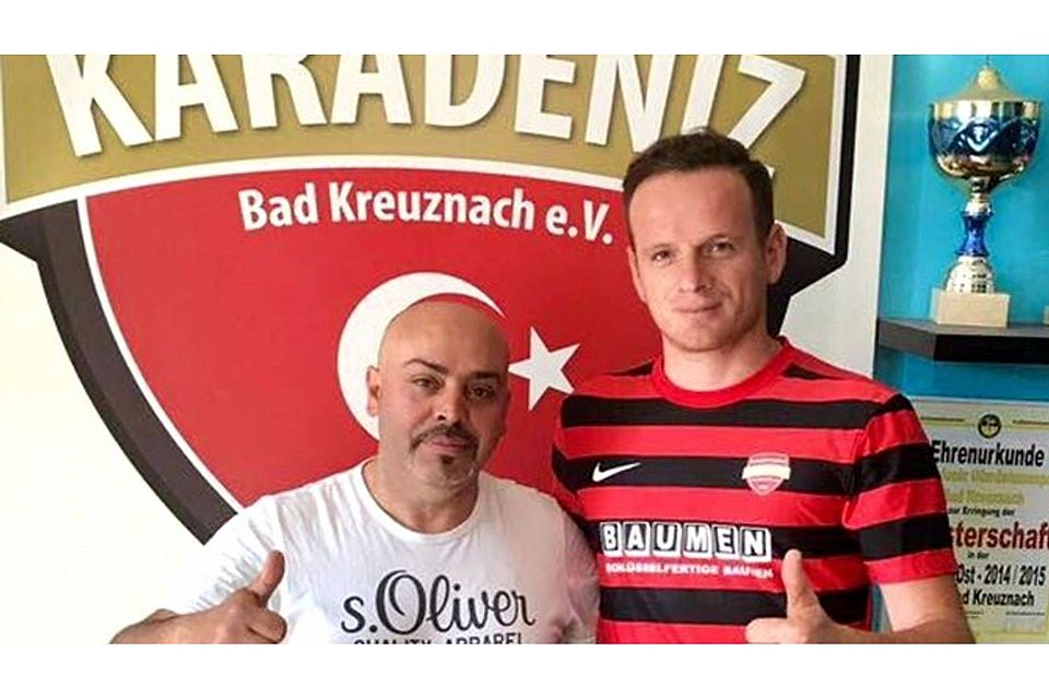Trainer-Löwe mit Vorstands-Löwe: Arlind Mulaj (re) und Isa Senel. Bild: Karadeniz.