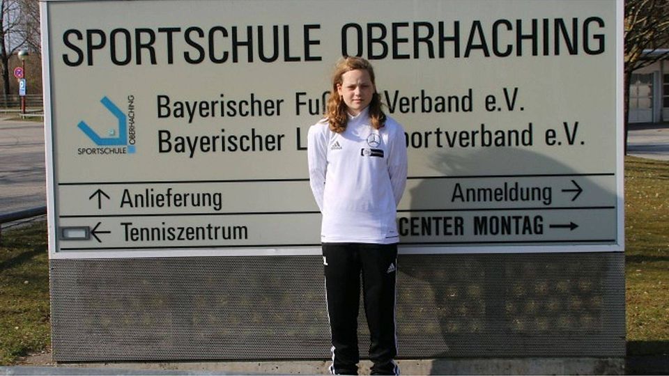 Julia Lankes bei ihrer erster Nominierung für die Bayernauswahl an der Sportschule Oberhaching.
