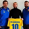 Mustafa Metovic wird als neuer spielender Co-Trainer der JSG Aarbergen vorgestellt.