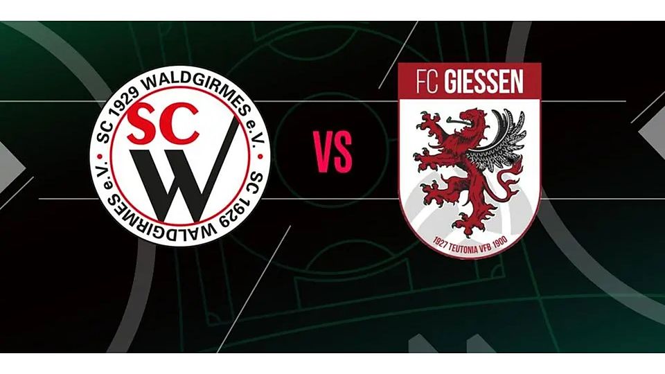Stellt der SC Waldgirmes gegen den FC Gießen den Anschluss ans untere Mittelfeld der Fußball-Hessenliga her? Fußball Live liefert am Samstag ab 15.30 Uhr die Antwort. © Grafik: VRM/M. Zink, I. Scherthan