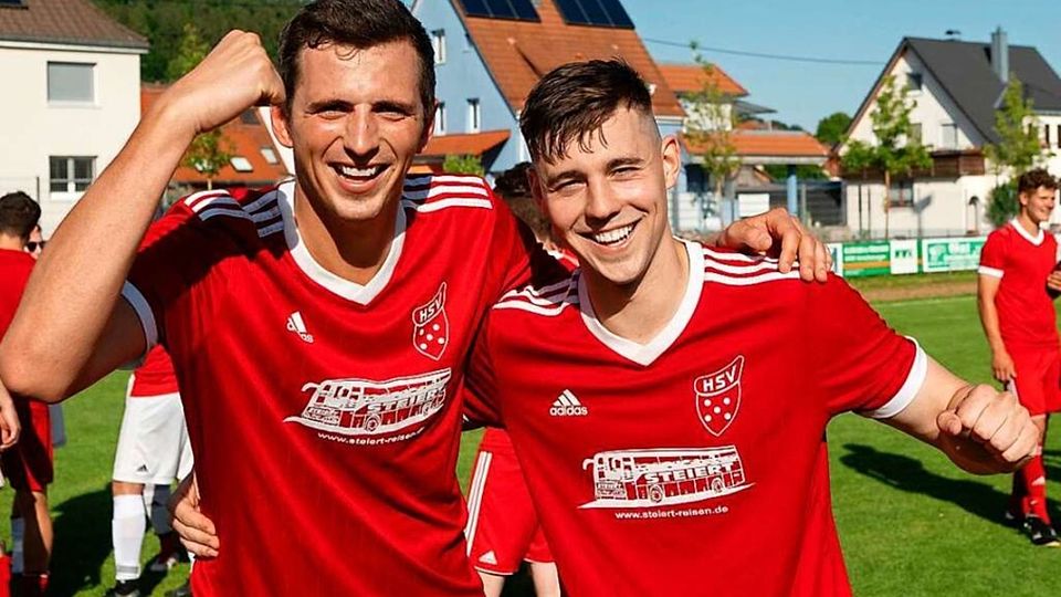 Die Torschützen des SV Hinterzarten beim 2:0-Sieg im letzten Saisonspiel in Immendingen: Daniel Martin (links) und Goran Misic