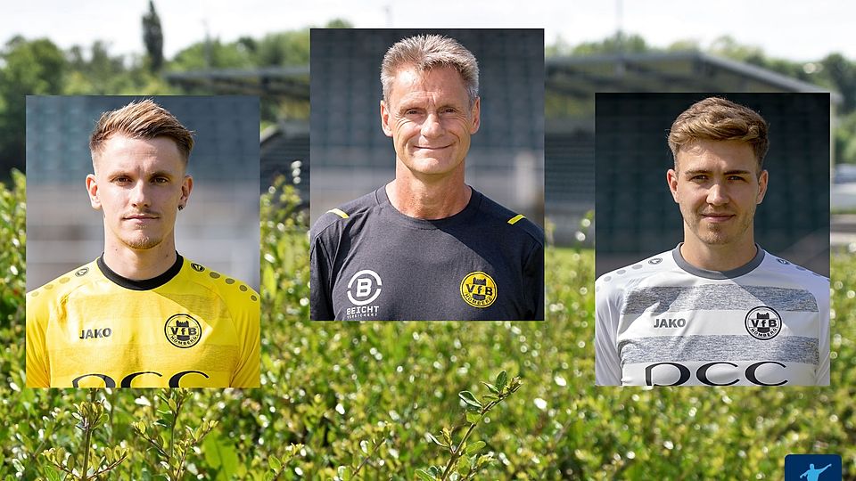 Cheftrainer Stefan Janßen (mi.) hat ebenso seinen Vertrag verlängert wie Justin Walker (li.) und Philipp Gutkowski (re.).