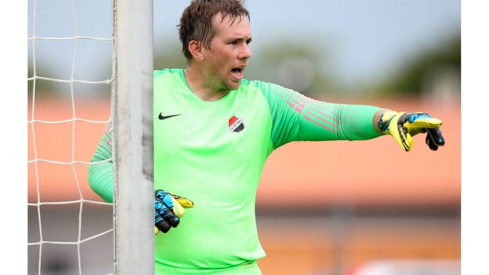 Strafstoß-Experte: Uffings Torhüter Stefan Petersen.  am