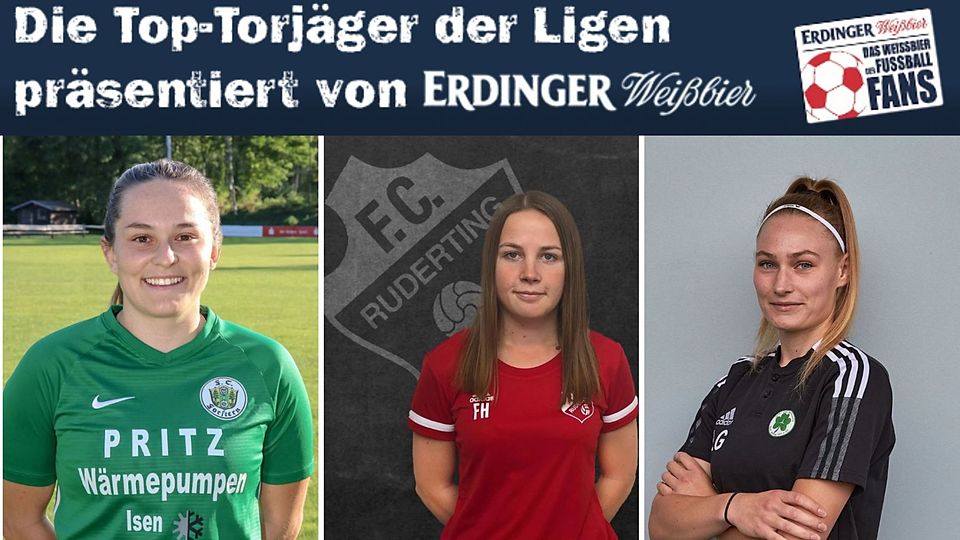 Pija Reininger (l.) schloss mit ihren drei Toren in der vergangenen Woche wieder etwas zur Spitzenreiterin Franziska Höllrigl (m.) auf.