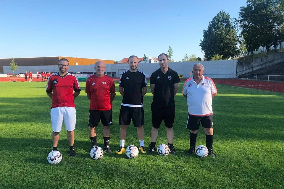 Eidenhardt, Karl, Lieder, Schötz und Brandl (v. links) bilden das neue Trainerteam der U15 des ASV Cham