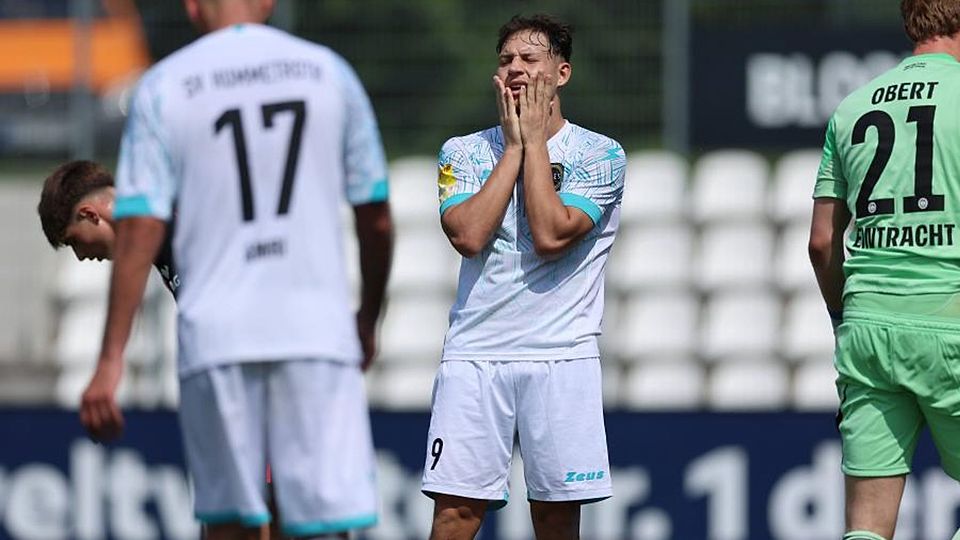 Giuseppe Signorelli, hier im Duell mit Eintracht Frankfurt II in der vergangenen Saison, brachte den SV Hummetrtoth in Führung. Doch am Ende mussten sich die Odenwälder 2:4 gegen Friedberg geschlagen geben.	Foto: IMAGO/HMB-Media