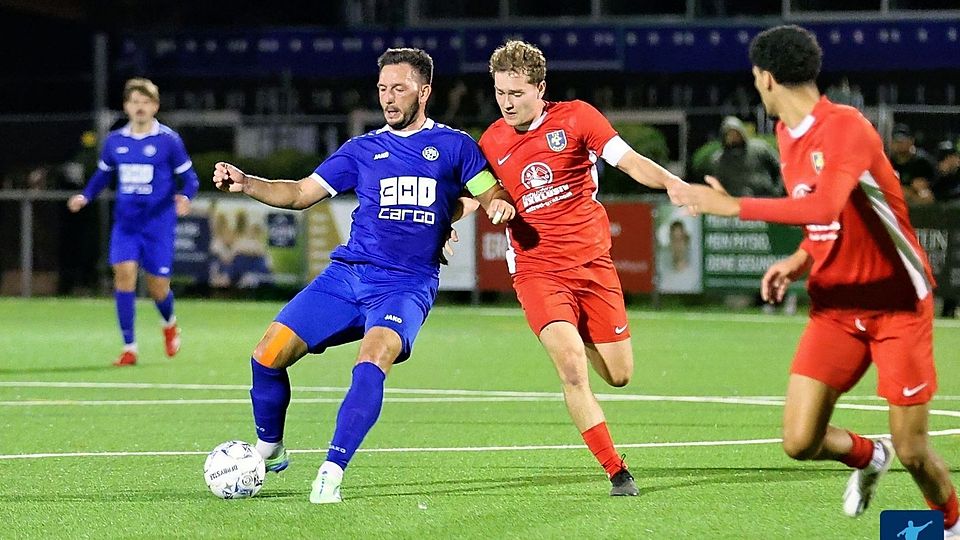 Biebrichs nimmermüder Kapitän David Meurer traf beim 5:1 über Heuchelheim.