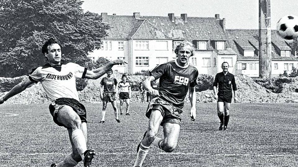 Einige wenige Stationen einer großen Alemannia-Karriere: Am 2. Juni 1979 gewann Montanes mit der Alemannia beim VfL Osnabrück, dessen Stadion zu diesem Zeitpunkt mehr Baustelle war (oben).