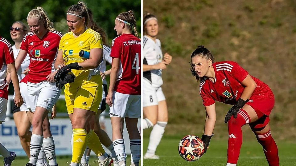 Links: Die Nummer 1 des FC Ruderting - Theresa Butscher, rechts: Die Nummer 2 des FC Ruderting - Luisa Weinhändler.