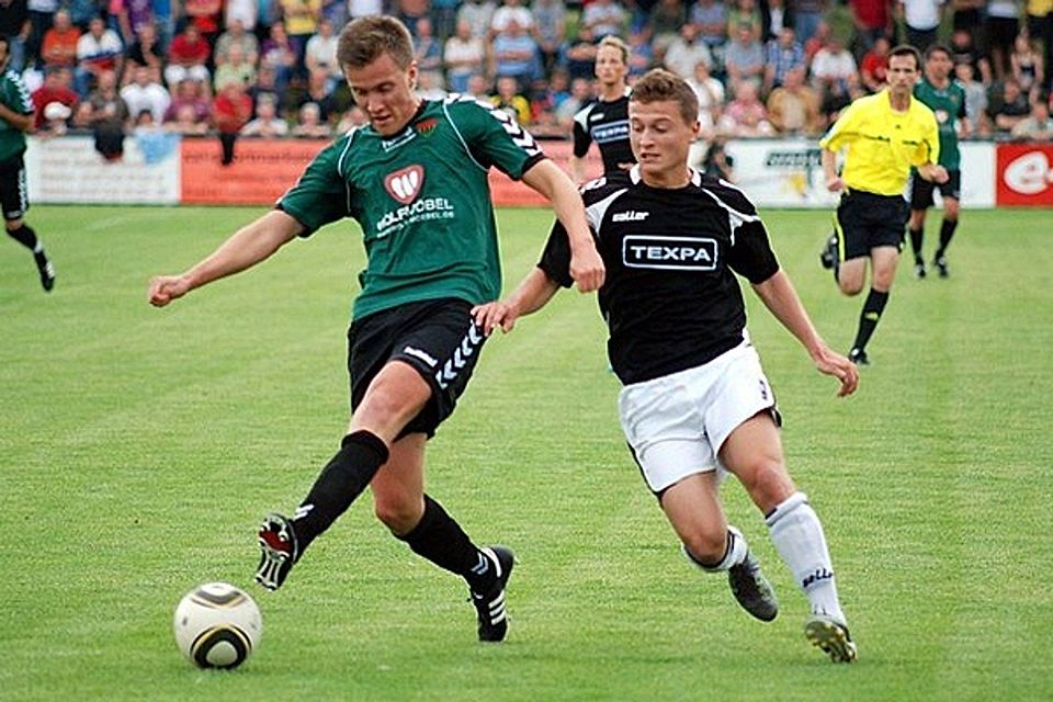 Wladi Slintchenko (li.) beim Saison-Derby #1 gegen Bardorfs Simon Heim. F: Horling Wladi Slintchenko (li.) beim Saison-Derby #1 gegen Bardorfs Simon Heim. F: Horling