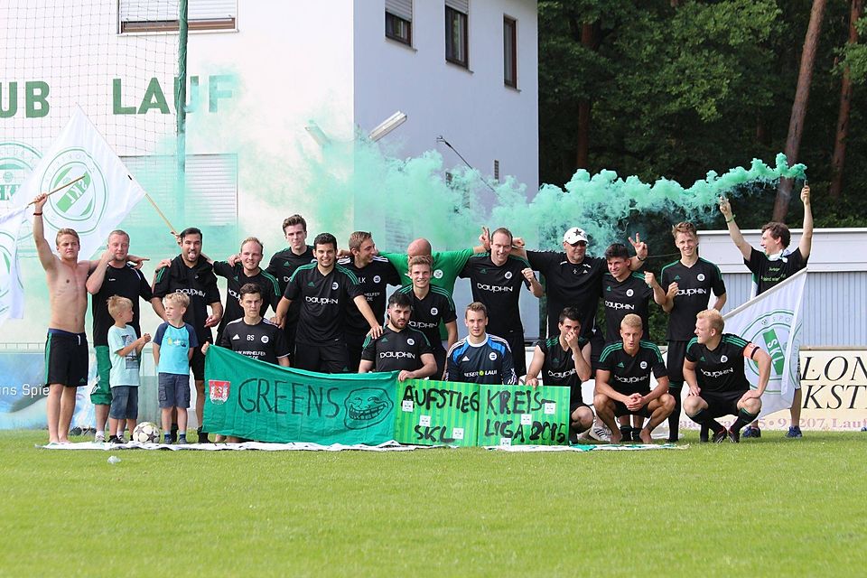 Kreisliga, wir kommen! Die zweite Mannschaft des SK Lauf macht einen Spieltag vor Schluss alles klar und sichert sich Meisterschaft und Aufstieg (Foto: S. Vogt).