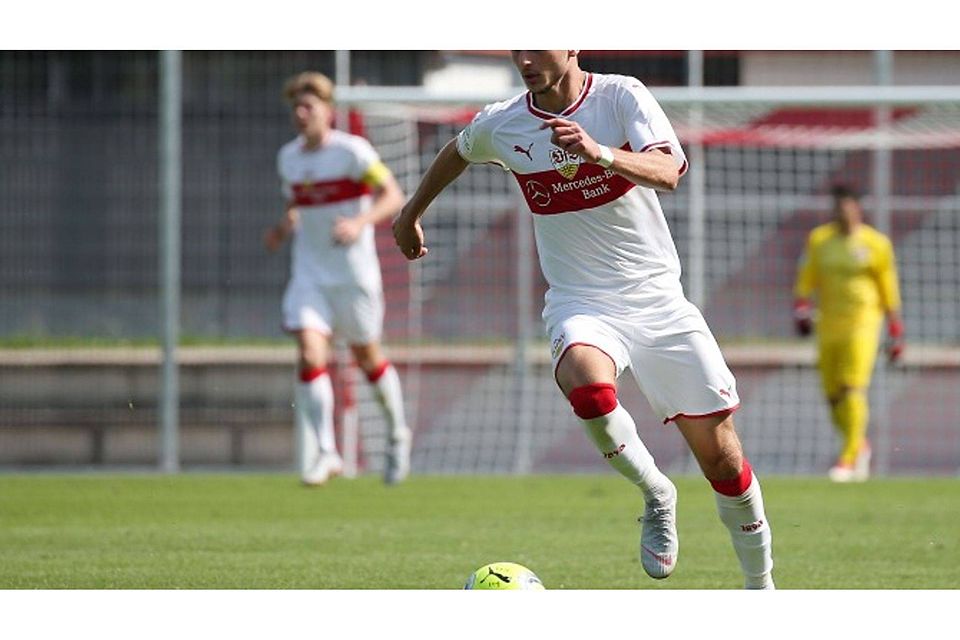 Leon Dajaku ist die große Sturmhoffnung des VfB Stuttgart. Foto: Baumann