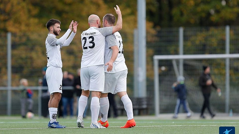 Grund zum Jubeln für den FC Marxheim: Den Aufsteigern gelang mit dem Sieg gegen den SV Kriftel der dritte Sieg in der vierten KOL-Partie. 