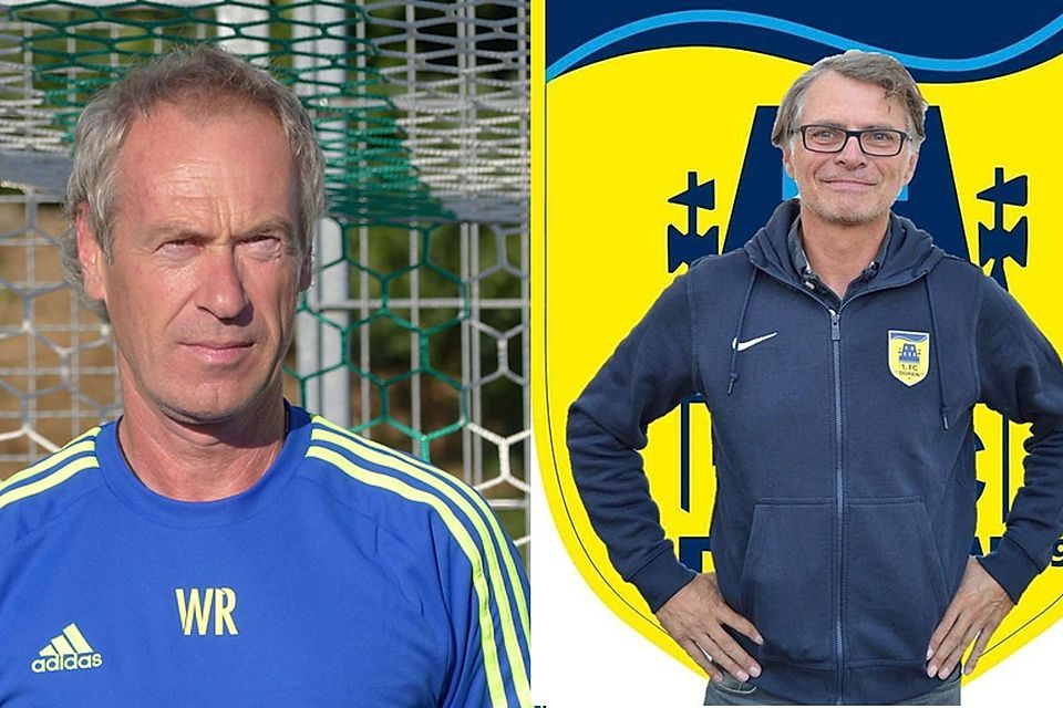 Das A-Jugend-Duell zwischen JFV Bördeland Vettweiß und dem 1. FC Düren II ist auch das Duell zweier bekannter Trainer aus Düren: Winfried Ronig (l.) empfängt Ingo Müller. 