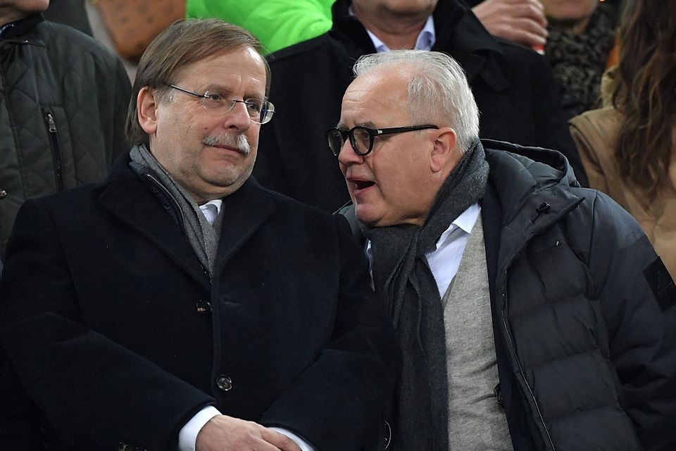 DFB-Vizepräsident Rainer Koch (l.) und DFB-Präsident Fritz Keller . 