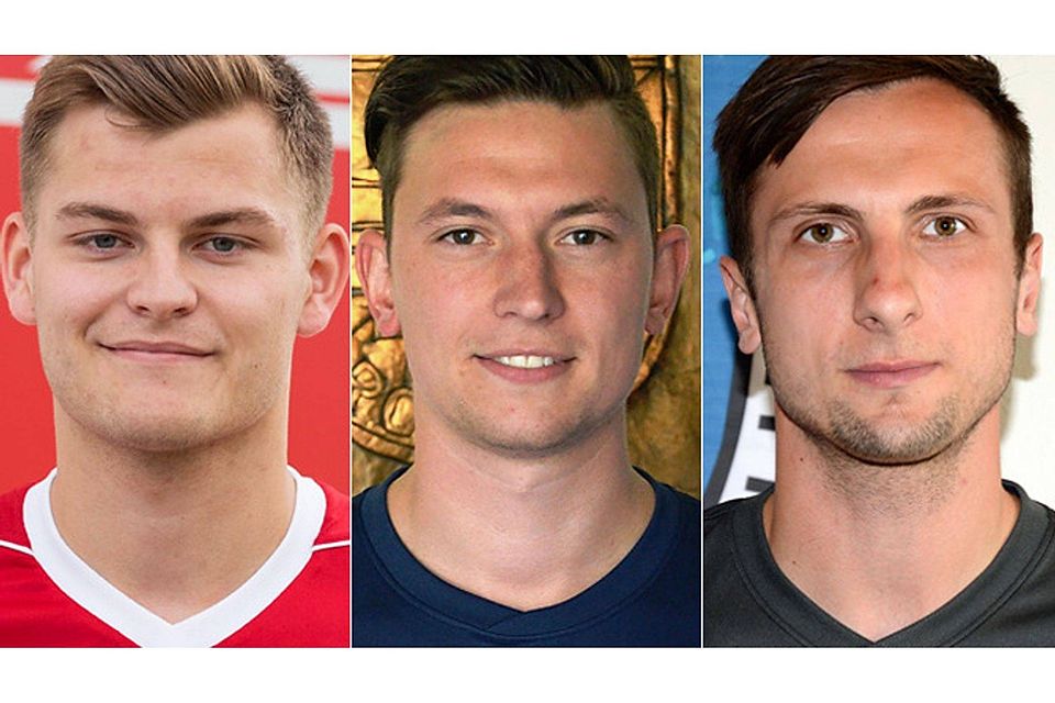 Drei Neukirchener Neuzugänge (vo. li. na. re.): Felix Baumann, Michael Rank und Adam Vokac   Montage: Ziegert