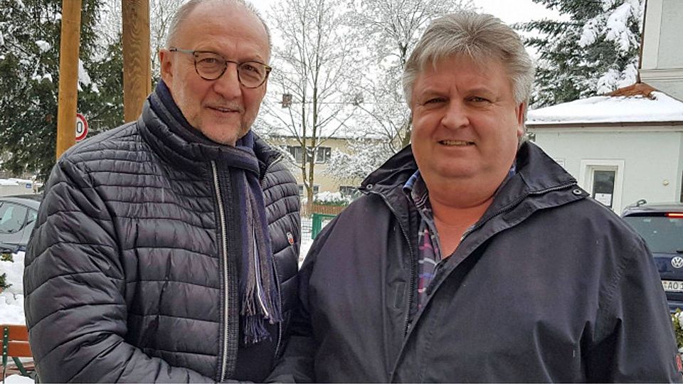 Zwei Männer für den VfR Garching: Sportdirektor Ludwig Trifellner (l.) und Präsident Uwe Cygan.  Nico Bauer