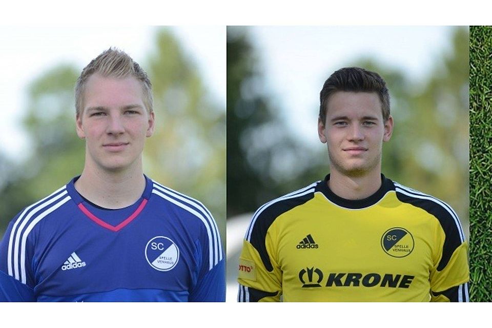 Florian Egbers und Michael Gellhaus bleiben beim SC Spelle. Fotos: Leißing