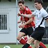 Der TSV Höchst (links, Patrick Kepper) ist im Fernduell um die Kreisoberliga-Meisterschaft mit der TSG Steinbach (Alen Cutura) in der Pole-Position.
