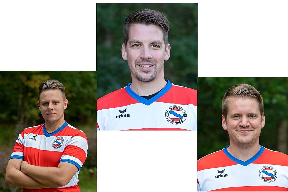 Der neue Trainer Marco Korsmeier (Mitte) und seine beiden Co-Trainer Jannik Höper und Marco Scholz.