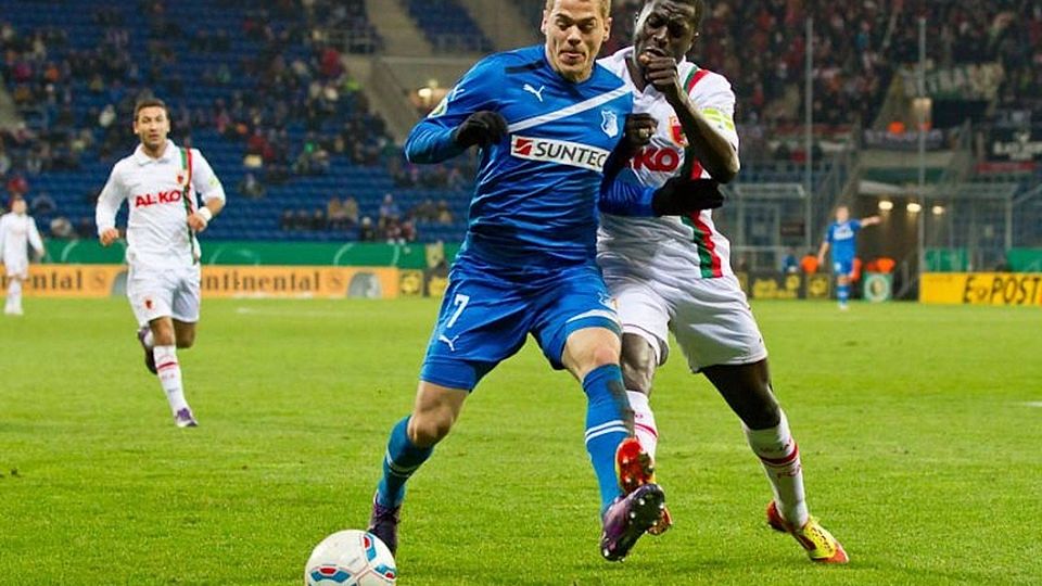 Boris Vukcevic darf sich berechtigte Hoffnungen machen gegen den FC Augsburg zu spielen. Unser Foto entstand beim letzten Aufeinandertreffen beider Teams in der Rhein-Neckar-Arena.  Foto: Grün