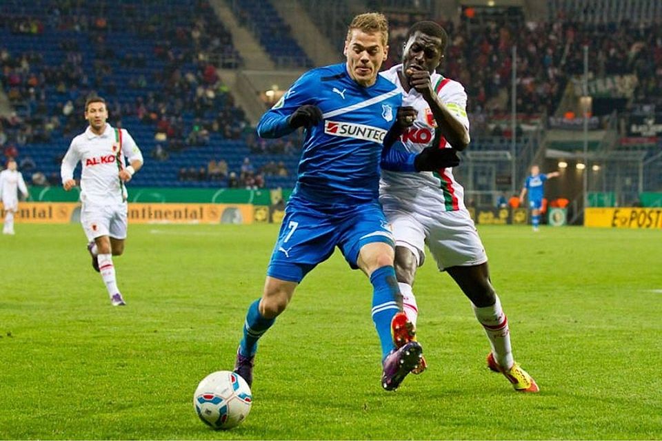 Boris Vukcevic darf sich berechtigte Hoffnungen machen gegen den FC Augsburg zu spielen. Unser Foto entstand beim letzten Aufeinandertreffen beider Teams in der Rhein-Neckar-Arena.  Foto: Grün