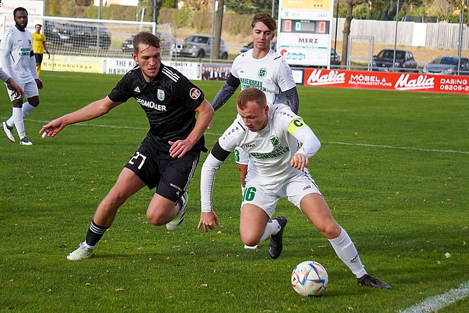 Der SC Oberbernbach um Christian Wagner (rechts) unterlag dem TSV Friedberg um Elias Stockinger. 