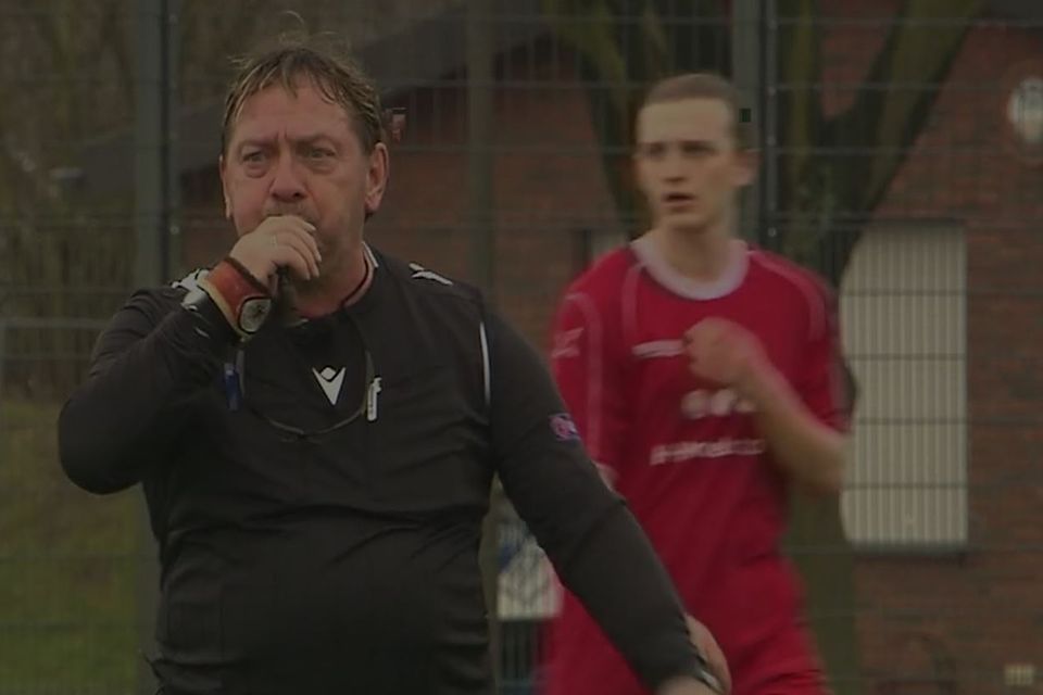 Rigo Müller im Derby-Einsatz in Lintfort.