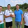 Dennis Körner (Trainer 2. Mannschaft), Jens Albrecht (Spielertrainer), Daniel Meyer (Saar.Amateur) und Frank Thielen (Spielausschuss)