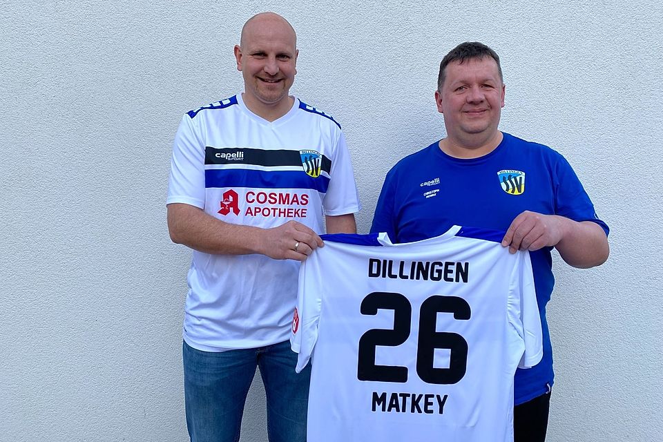 Gehen künftig gemeinsame Weg: Dillingens neuer Spielertrainer Peter Matkey (links im Bild) und SSV-Vorsitzender Christoph Nowak