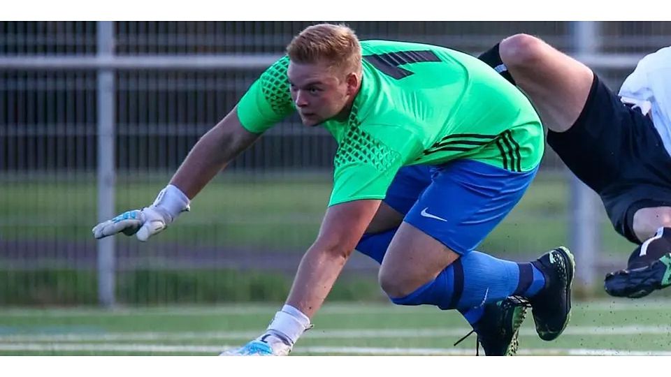 Hütete zuletzt beim 2:1 bei der SG Waldsolms das Tor der SG Eschenburg: Michel Müller. (Archivfoto) © Nick Fingerhut