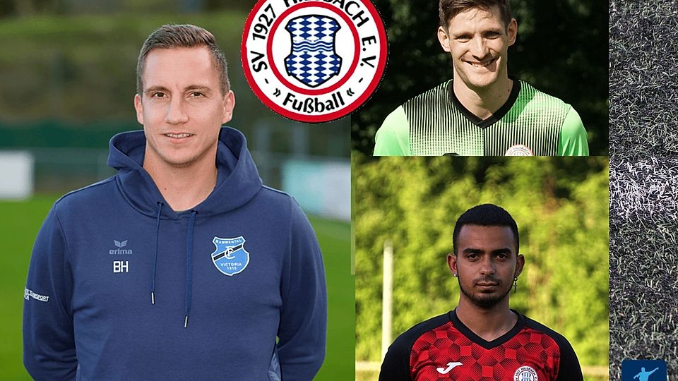 Benjamin Huwer (l.) übernimmt den SV Hilsbach ab Sommer. Marvin Engelmann (oben) und Jan Heller stehen im als Co-Trainer zur Seite.