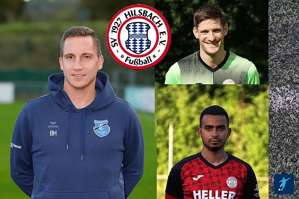 Benjamin Huwer (l.) übernimmt den SV Hilsbach ab Sommer. Marvin Engelmann (oben) und Jan Heller stehen im als Co-Trainer zur Seite.
