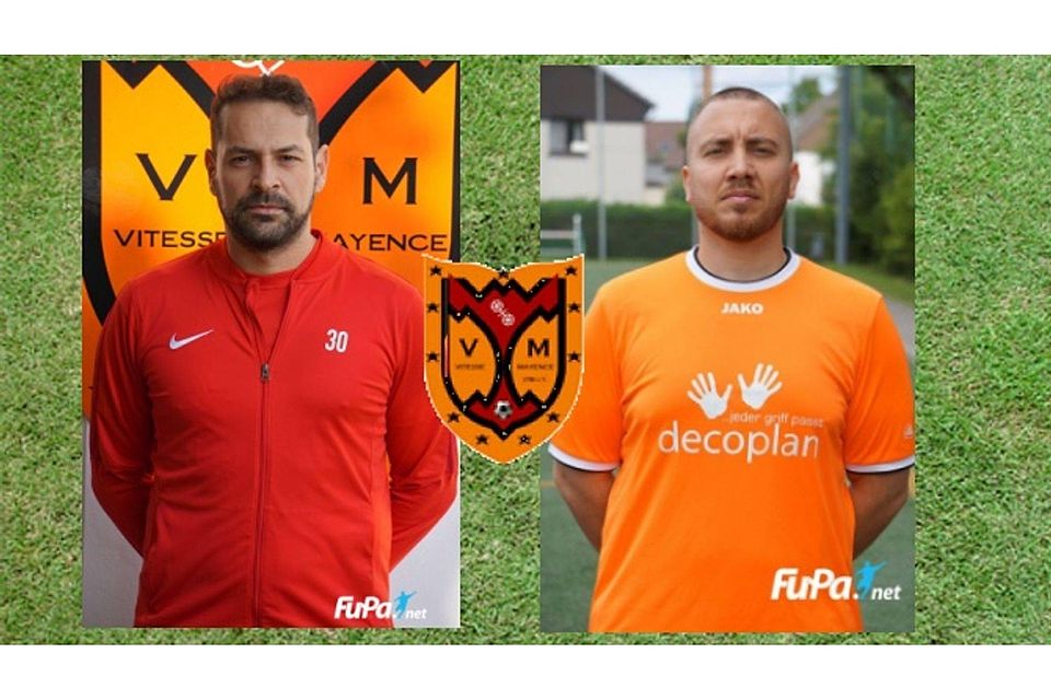 Rimah Khalouf (links) und Marcello Ferraiuolo (rechts) sind auch künftig als Trainerduo für den SV Vitesse Mayence unterwegs.