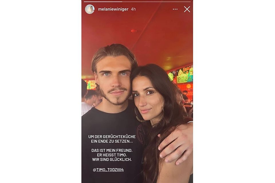 Mit dieser Instagram-Story machte Melanie Winiger am Montagabend ihre Beziehung mit Timo Todzi öffentlich.