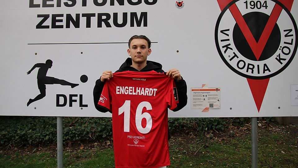 Florian Engelhardt hat einen Profivertrag bei Viktoria Köln unterschrieben.