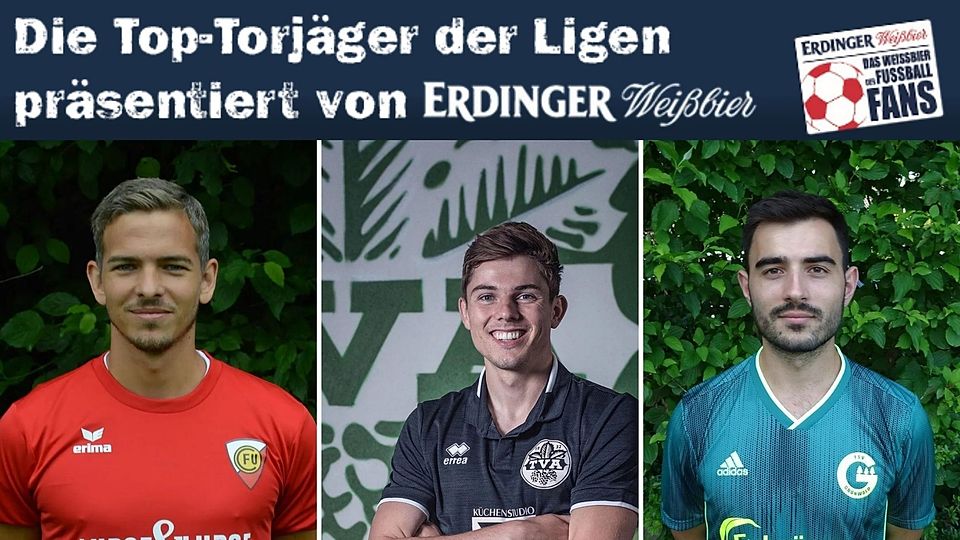 Bastian Fischer (l.) erzielte drei Treffer beim 10:1-erfolg des FC Unterföhring am Freitagabend.