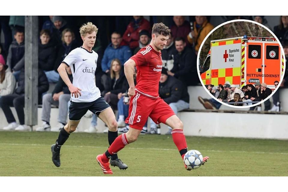 Felix Zeiser (links), hier im Spiel gegen Großholzhausen, verletzte sich gegen den SV Westerndorf schwer am Sprunggelenk und wurde noch am selben Tag operiert. © Collage: Mühlhofer/Bittner