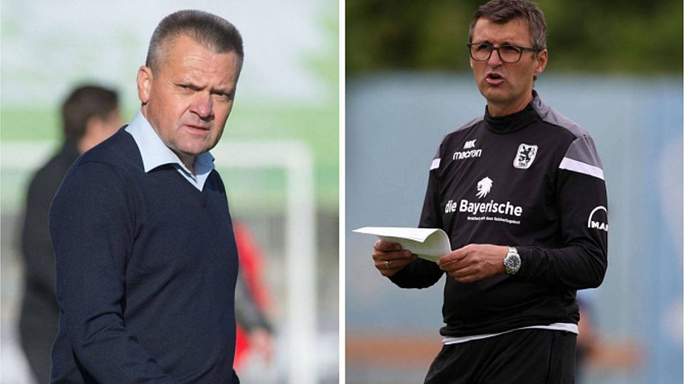 Dürften ein Auge auf das U16-Derby geworfen haben: UHG-Präsident Manni Schwabl (l.) und Löwen-Coach Michael Köllner.