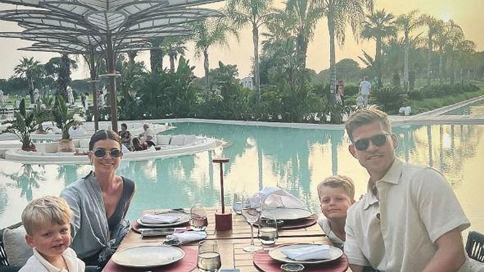 Lässt es sich mit der Familie gutgehen: Florian Niederlechner, Hoffnungsträger beim TSV 1860 München.