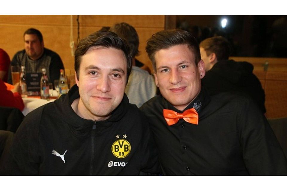 Marco Lehmann (links) mit seinem Teambetreuer Thomas Wenzel. rama