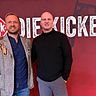 Im vergangenen April bei der Vorstellung bei den Würzburger Kickers: Bernd Heinisch (links) und Jürgen Kost.