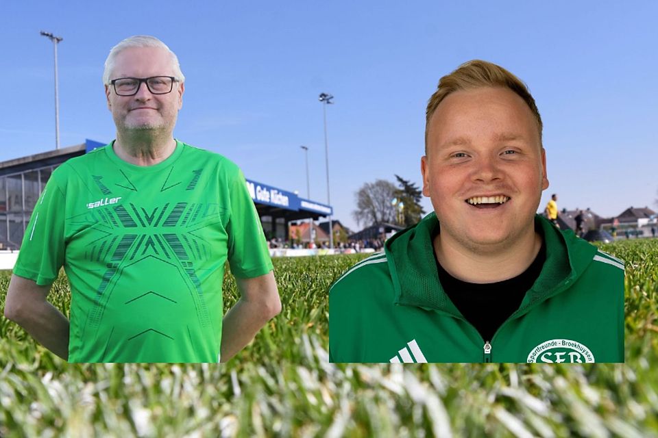 Straelen-Trainer Thomas Geist (l.) und Marcel Scholz von Broekhuysen II. Straelen-Trainer Thomas Geist (l.) und Marcel Scholz von Broekhuysen II.