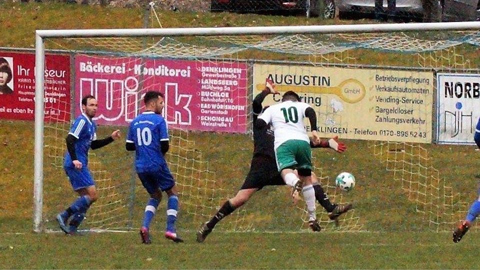 Der Kopfball ins Glück: Yasin Akcakaya erzielte das Tor des Tages für den TSV Altenstadt. Foto: Greif