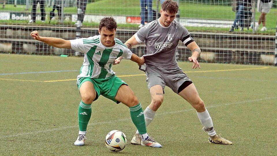 „Wer nicht gewinnen will, hat auf dem Feld nichts zu suchen“: Dominik König (re.), der neue BCF-Kapitän, kritisiert seine Kollegen nach dem 0:6 gegen Bad Heilbrunn – hier Dominik Hoch –, versucht aber weiter, alle zu motivieren.