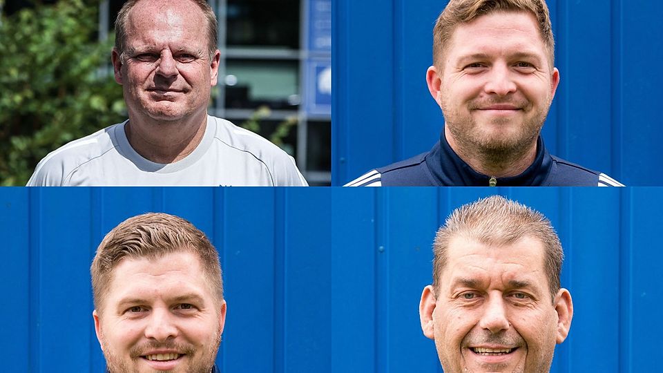 Jörg Gartz (oben links), Daniel Cremer (oben rechts) und Fabian Cremer (unten links) bleiben an Bord. Das freut den Sportlichen Leiter Jörg Tille (unten rechts).