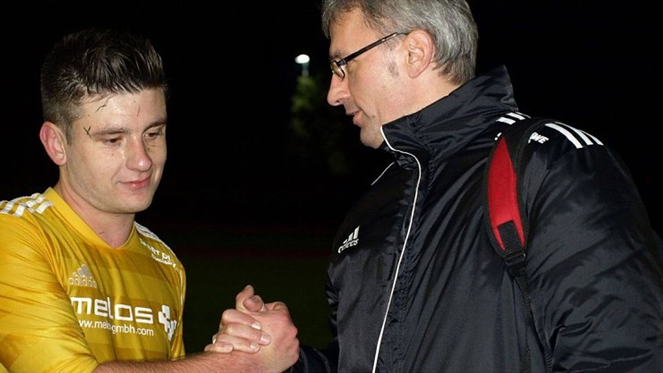 Doppeltorschütze Constantin Jelezneacov erhielt nach dem Spiel ein Sonderlob von Trainer Jürgen Gessat. Foto: Heike Dierks