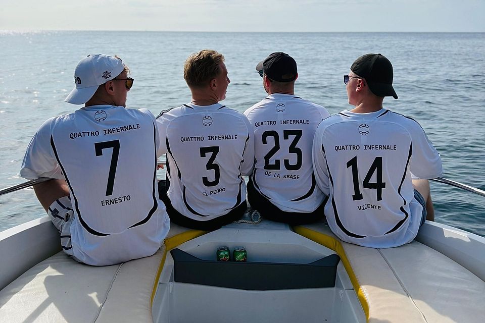 "Quattro Infernale" (v.l.n.r): Bastian Leipold, Oliver Heublein (beide SV 08 Steinach), Jeff Krasemann und Eric Hofmann (beide SC 09 Effelder).