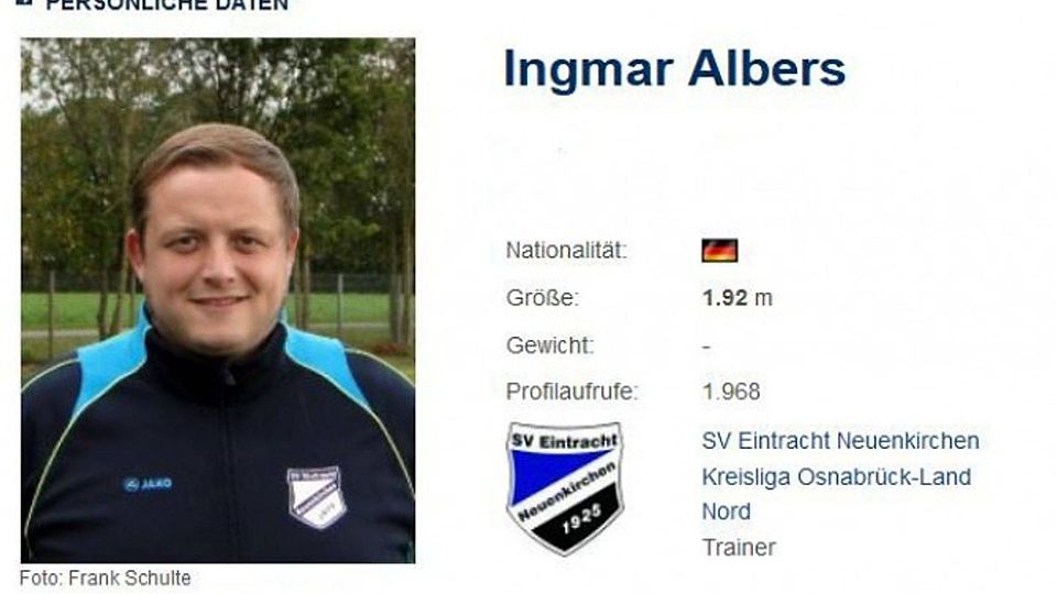 Ingmar Albers trainiert auch in der nächsten Saison Kreisligist Eintracht Neuenkirchen.